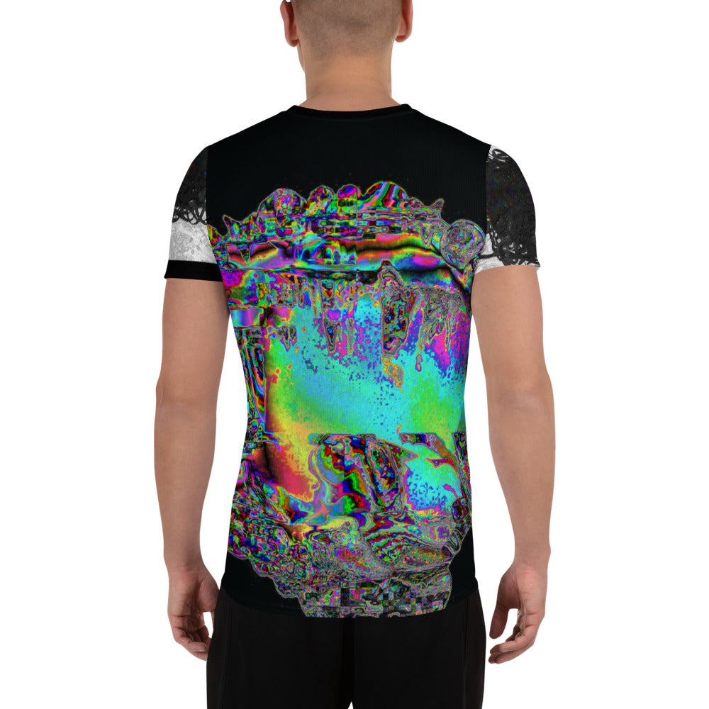 Magnetic Storm All-Over Print Men's Athletic T-shirt