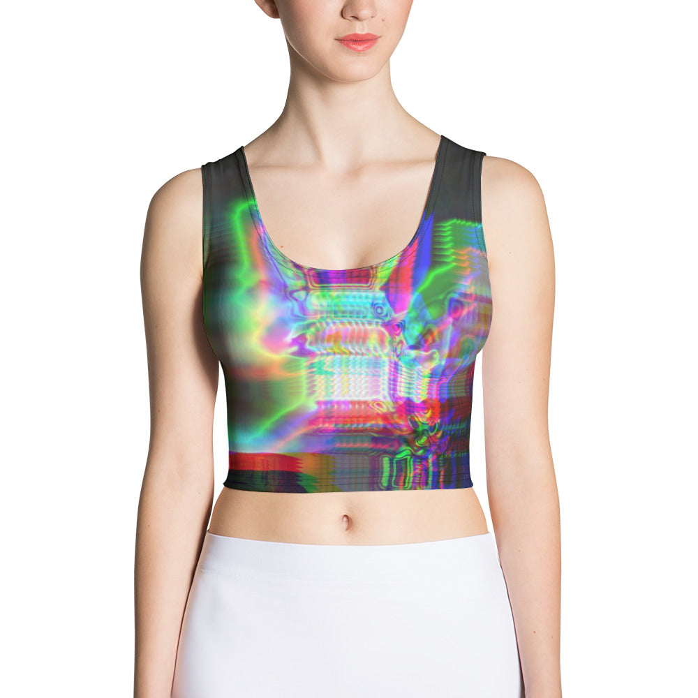 Chromaesthesia Glitch Basil Crop Top