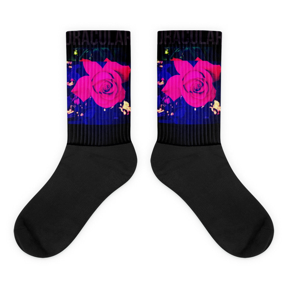 Oracular Rose Glitch LoFi Synthwave Socks