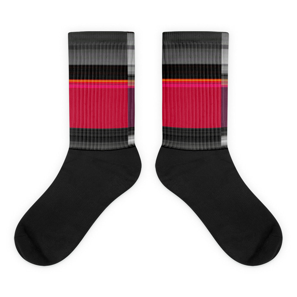 Zenith Block Glitch Black Foot Sublimated Socks