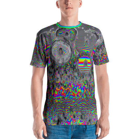 Space Donuts Glitch Psychedelic Men's T-shirt
