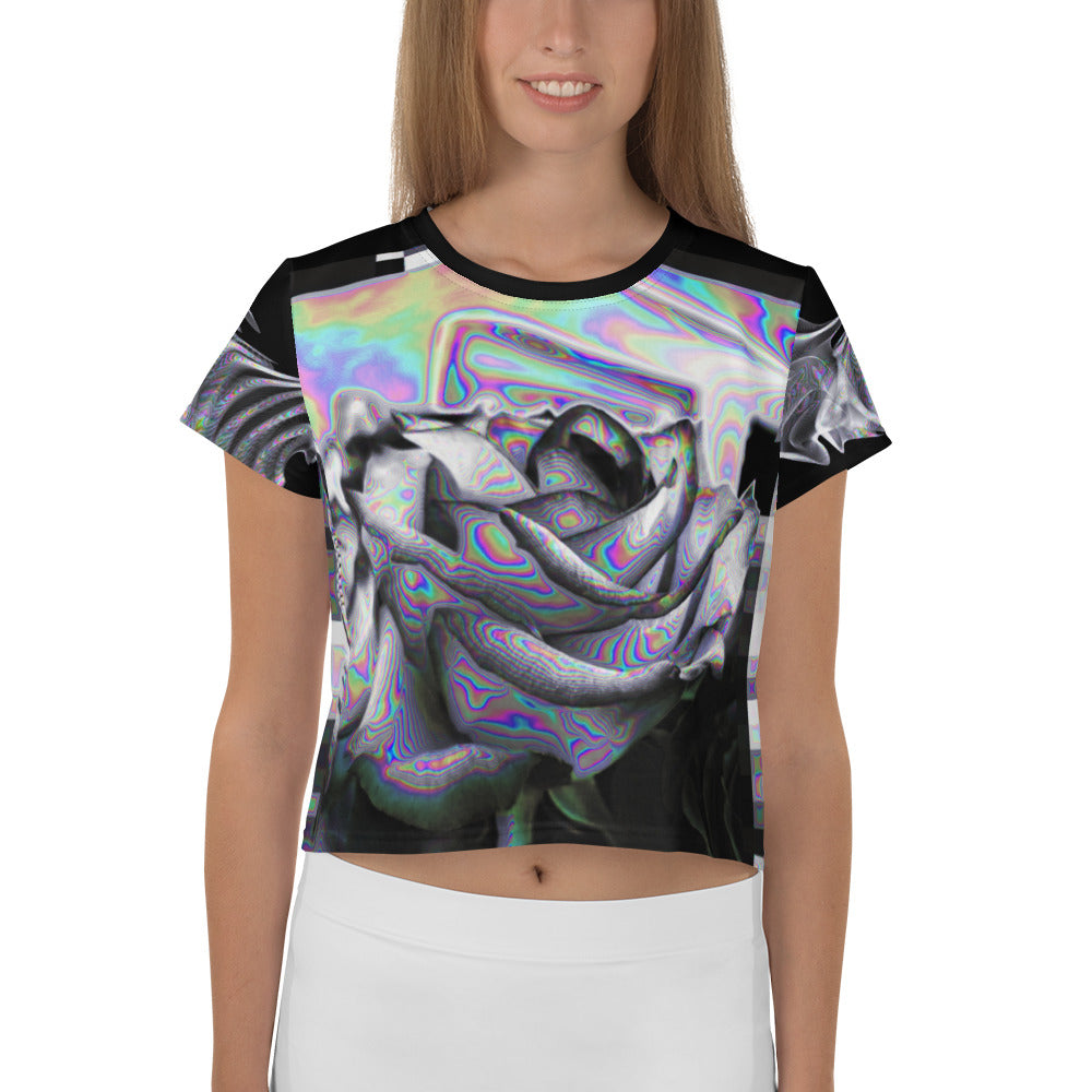 Noir & Boujee All-Over Print Crop Tee