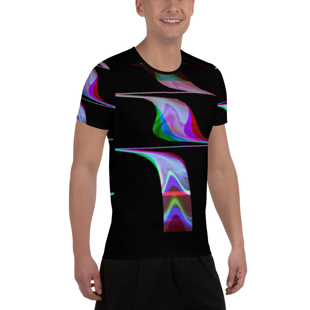 Quantum Entanglement All-Over Print Men's Athletic T-shirt