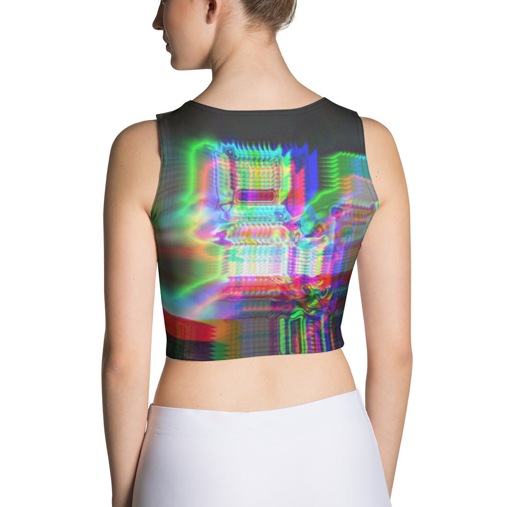 Chromaesthesia Glitch Basil Crop Top