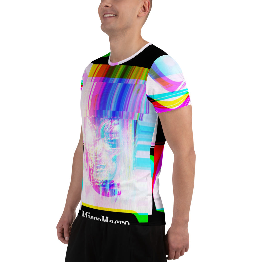 Micro Macro Alien All-Over Print Men's Athletic T-shirt