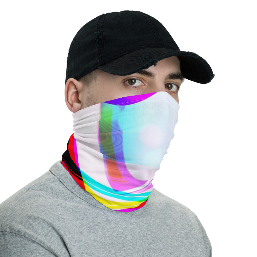 Quasar Sine Waves Glitch Neck Gaiter Balaclava Face Shield Mask