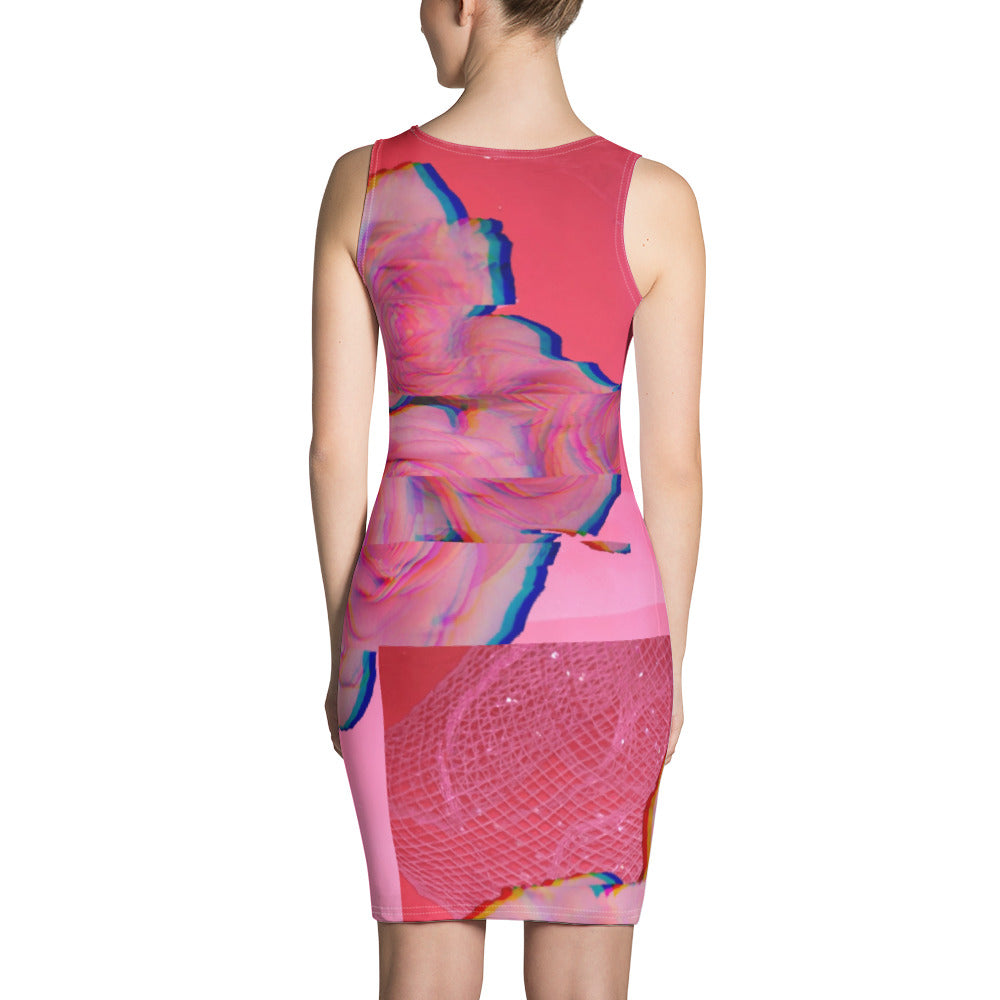 Oomph & Chaos Coral Rose Dress