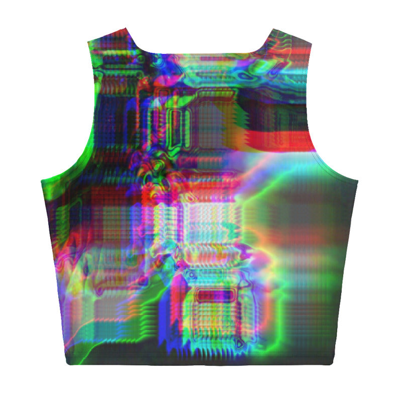 Chromaesthesia Glitch Basil Crop Top