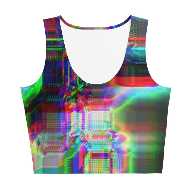 Chromaesthesia Glitch Basil Crop Top